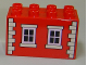 Part No: 31111pb033  Name: Duplo, Brick 2 x 4 x 2 with Pink 4 Pane Windows and Tan Brick Pattern