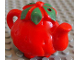 Part No: 31221pb01  Name: Duplo Utensil Teapot Strawberry with Green Leaves Pattern