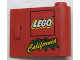 Part No: 3188pb004  Name: Door 1 x 3 x 2 Right with LEGO Logo and Yellow 'California' Pattern (Sticker) - Set 3442