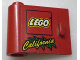 Part No: 3189pb04  Name: Door 1 x 3 x 2 Left with LEGO Logo and Yellow 'California' Pattern (Sticker) - Set 3442