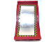 Part No: 34732pb02  Name: Panel 1 x 4 x 6 Wavy with Funhouse Mirror with Lime Checkered Border Pattern (Sticker) - Set 70922