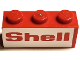 Part No: 3622pb151  Name: Brick 1 x 3 with 'Shell' on White Background Pattern (Sticker) - Set 1468