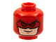Part No: 3626cpb2829  Name: Minifigure, Head Balaclava, Red Eyes, Light Nougat Lower Face Pattern - Hollow Stud
