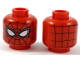 Part No: 3626pb1686  Name: Minifigure, Head Alien with Spider-Man Black Webbing and Small White Eyes Pattern