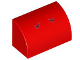 Part No: 37352pb021  Name: Slope, Curved 1 x 2 x 1 with 2 Dark Red Curved Lines Pattern (Yoshi Nostrils)