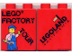 Part No: 4066pb212  Name: Duplo, Brick 1 x 2 x 2 with Factory Tour with Minifigure Holding Wrench Pattern