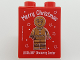 Part No: 4066pb658  Name: Duplo, Brick 1 x 2 x 2 with Merry Christmas LEGOLAND Discovery Center Gingerbread Man Pattern