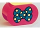 Part No: 4198pb22  Name: Duplo, Brick 2 x 4 x 2 Rounded Ends with Blue Bow Tie with Yellow Spots Pattern