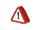 Part No: 42025pb04  Name: Duplo, Brick 1 x 3 x 2 Triangle Road Sign with Exclamation Mark Pattern