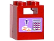 Part No: 4345pb03  Name: Container, Box 2 x 2 x 2 with Coins, Arrow and Keypad Pattern (Sticker) - Set 41099
