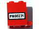 Part No: 4345pb11  Name: Container, Box 2 x 2 x 2 with 'PN60231' Pattern (Sticker) - Set 60231