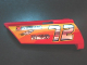 Part No: 44351pb008  Name: Technic, Panel Fairing #21 Large Long, Small Hole, Side B with Chrome '72' and Racing Logos on Orange and Yellow Pattern (Sticker) - Set 8146