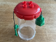 Part No: 45075c01  Name: Duplo Cart Lid Octagonal with 2 x 2 Studs, Trans-Clear Cylinder and Green Weight