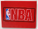 Part No: 4515pb016  Name: Slope 10 6 x 8 with NBA Logo Red Pattern (Sticker) - Sets 3432 / 3433