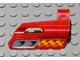 Part No: 47713pb04  Name: Technic, Panel Fairing #25 Small Short, Small Hole, Side A with Air Vents and Orange Checkered Racing Pattern (Sticker) - Set 8650