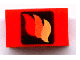 Part No: 4865pb004  Name: Panel 1 x 2 x 1 with Classic Fire Logo Pattern