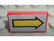 Part No: 4865pb022  Name: Panel 1 x 2 x 1 with Yellow Arrow Right on Light Gray Background Pattern (Sticker) - Set 8856