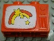Part No: 4916pb01  Name: Duplo Utensil TV 1 x 2 1/2 x 1 1/3 with Rainbow and Stars Pattern