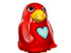 Part No: 49841pb01  Name: Primo Animal Bird Small with Medium Blue Heart Pattern