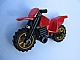 Part No: 50860c03  Name: Motorcycle Dirt Bike with Black Chassis (Long Fairing Mounts) and Pearl Gold Wheels