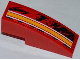 Part No: 50950pb058R  Name: Slope, Curved 3 x 1 with Orange and White Lines Pattern Model Right Side (Sticker) - Set 9092