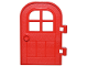 Part No: 5257  Name: Door 1 x 4 x 6 Curved Top with Window with 4 Panes and Stud Handle, Reinforced Edge