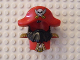 Part No: 54062pb01  Name: Duplo Wear Head Cover, Shirt with Black Beard and Red Hat with Skull and 2 Sabers Pattern