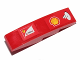 Part No: 61678pb070L  Name: Slope, Curved 4 x 1 with Shell and Scuderia Ferrari Logos Pattern Model Left Side (Stickers) - Set 30190