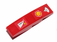 Part No: 61678pb070R  Name: Slope, Curved 4 x 1 with Shell and Scuderia Ferrari Logos Pattern Model Right Side (Stickers) - Set 30190