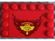 Part No: 6180pb042  Name: Tile, Modified 4 x 6 with Studs on Edges with 'HUDSON HORNET PISTON CUP' Pattern (Sticker) - Set 8484