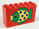 Part No: 6213pb06  Name: Brick 2 x 6 x 3 with Green and Yellow Fish Pattern