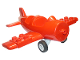 Part No: 62681cx1  Name: Duplo Airplane Small with Rear Cargo Bay, Light Bluish Gray Wheels Assembly, Small Propeller Pin