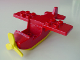 Part No: 6354c02  Name: Duplo Airplane Small Wings on Top with Yellow Bottom with Yellow Propeller
