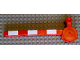 Part No: 6406apb01  Name: Duplo, Train Crossing Gate Crossbar with Large Handle with White Stripes Pattern