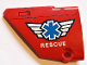 Part No: 64394pb016  Name: Technic, Panel Fairing #13 Large Short Smooth, Side A with EMT Star of Life and 'RESCUE' Pattern (Sticker) - Set 8068