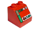 Part No: 6474pb03  Name: Duplo, Brick 2 x 2 x 1 1/2 Slope 45 with Octan, 1, 2, 3, 4 and Gas Gauge Pattern