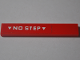 Part No: 6636pb201L  Name: Tile 1 x 6 with 'NO STEP' on Red Background Pattern Model Left Side (Sticker) - Set 76049