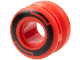 Part No: 6683pb01  Name: Wheel 11mm D. x 8mm with Center Groove, 8 Spokes and Smooth Side with Black Circle and Arcs Pattern