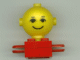 Part No: 685px4c01  Name: Homemaker Figure / Maxifigure Torso Assembly with Yellow Head with Black Eyes, Eyebrows, and Smile Pattern (792c03 / 685px4)