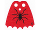 Part No: 71351  Name: Minifigure Cape Cloth, Scalloped 6 Points with Black Spider and Copyright Symbol (©) Pattern