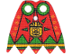 Part No: 71941  Name: Minifigure Cape Cloth, Angular Points with Amazon Achu Pattern