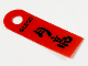 Part No: 80107pls01b  Name: Plastic Part for Set 80107 - Red Banner with Black Chinese Logogram '月亮' (Moon) Pattern