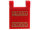 Part No: 80326pb038  Name: Flag 2 x 2 Square with Flared Edge with Gold Lines and Ornamental Border Pattern (Sticker) - Set 31131