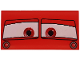 Part No: 87079pb0055  Name: Tile 2 x 4 with Windscreen with Red Eyes on White Background Pattern