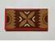 Part No: 87079pb0728  Name: Tile 2 x 4 with Reddish Brown, Tan and Nougat Polynesian Design Mat / Rug Pattern (Sticker) - Set 41150