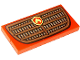 Part No: 87079pb0826  Name: Tile 2 x 4 with Grille and Fire Logo Pattern