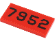 Part No: 87079pb0939  Name: Tile 2 x 4 with Black '7952' Pattern (Sticker) - Set 40450