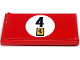 Part No: 87079pb1339  Name: Tile 2 x 4 with Black Number 4 and Ferrari Logo in White Circle Pattern (Sticker) - Set 76906