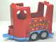 Part No: 87657c02pb01  Name: Duplo Horse Trailer with Medium Blue Base and Stars and 'CIRCUS' Pattern