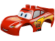 Part No: 88765pb01  Name: Duplo Car Body 2 Top Studs and Spoiler with Cars Lightning McQueen Rust-Eze Pattern